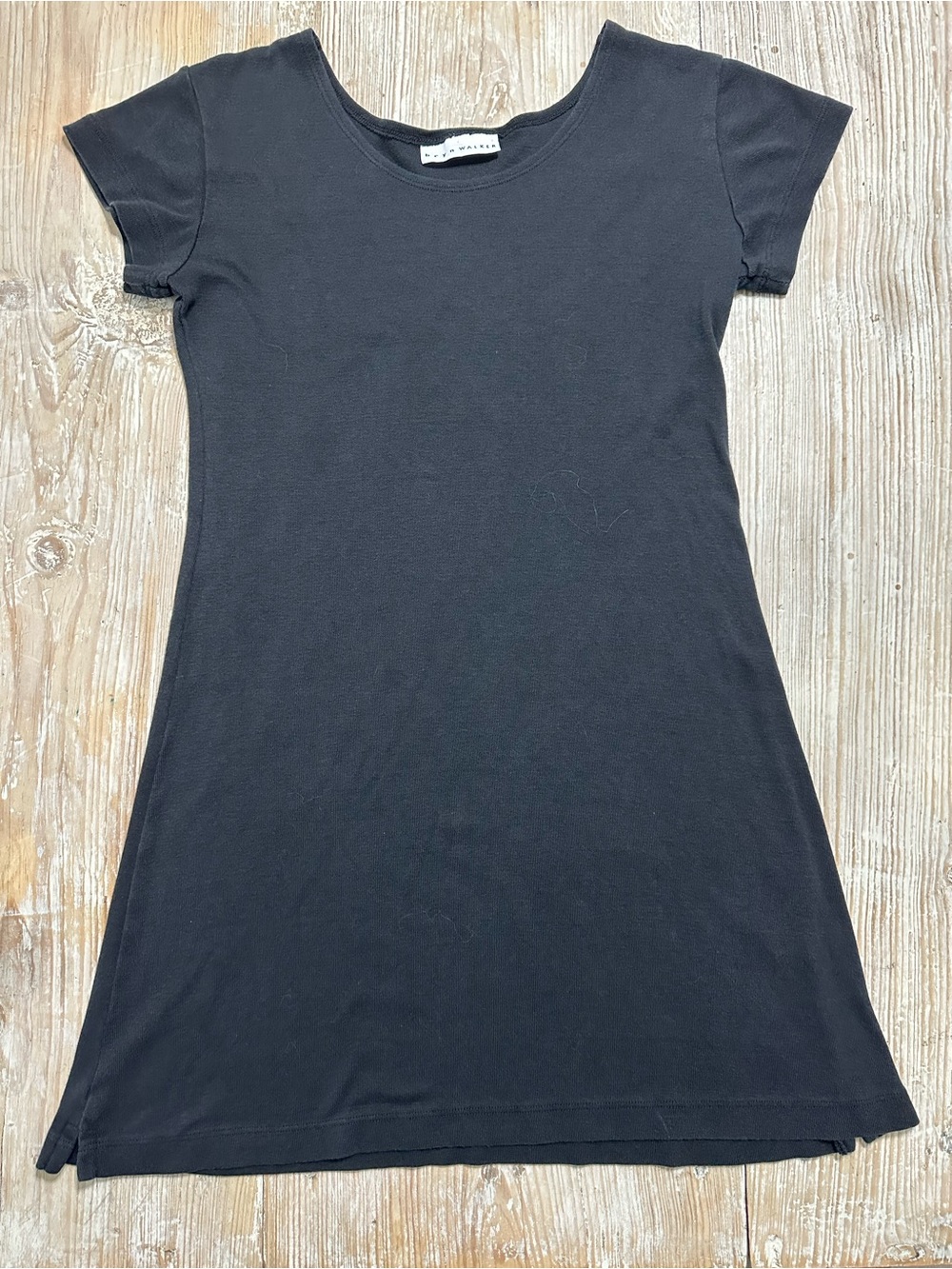 Bryn Walker Cotton Tencel T-Shirt A-line Mini Dress Sz S Black